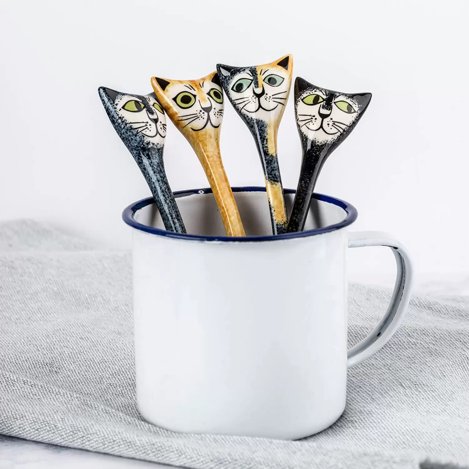 Hannah Turner / ハンナターナーのスプーン Spoons Set of 4 Cat(猫のスプーン)